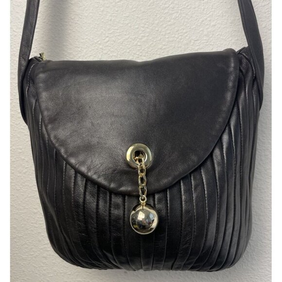 Vintage Jean Michel Nouveau Shoulder Bag Purse Soft‎ Brown Leather Gold Chain - Picture 1 of 14